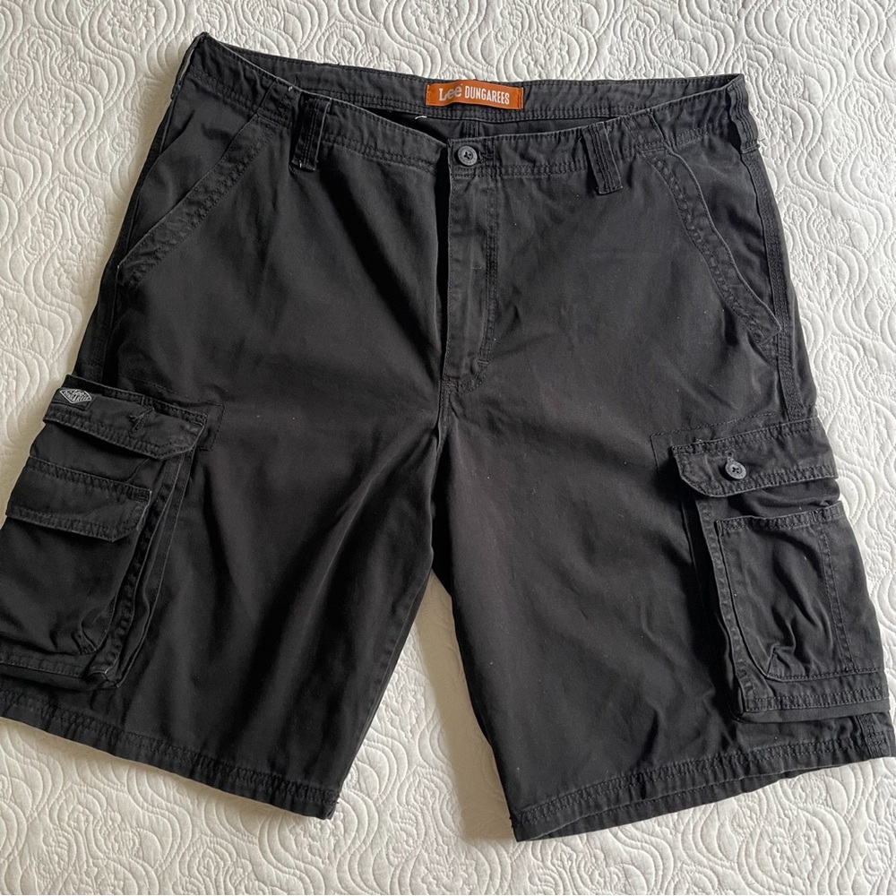 LEE Dungaree Cargo Shorts Black Men’s Size 38